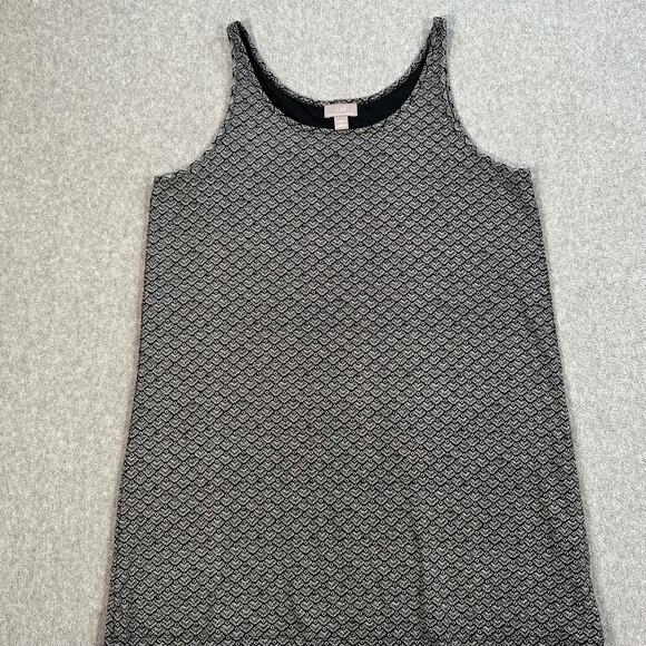 J.jill Wearever Collection Tunic Tank Top Women's Small Stretch Black/Gray Print - Picture 1 of 9